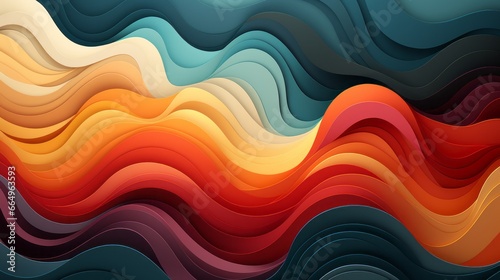 Vibrant brushstrokes collide in a whimsical display of paper waves, evoking a sense of abstract joy and artistic freedom