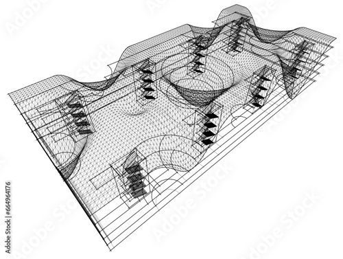 sketch of the house