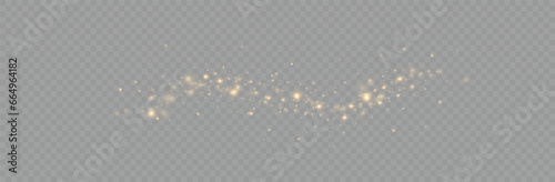 Golden sequins glow with many lights. Glittering dust. Luxurious background of golden particles.	