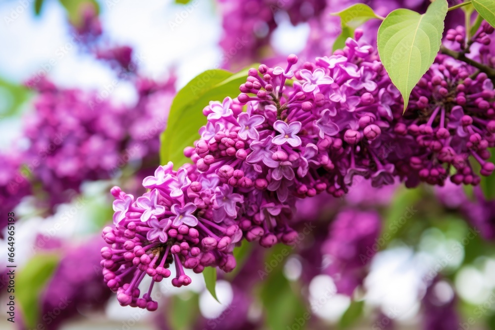 Obraz premium purple lilac flowers losing their petals