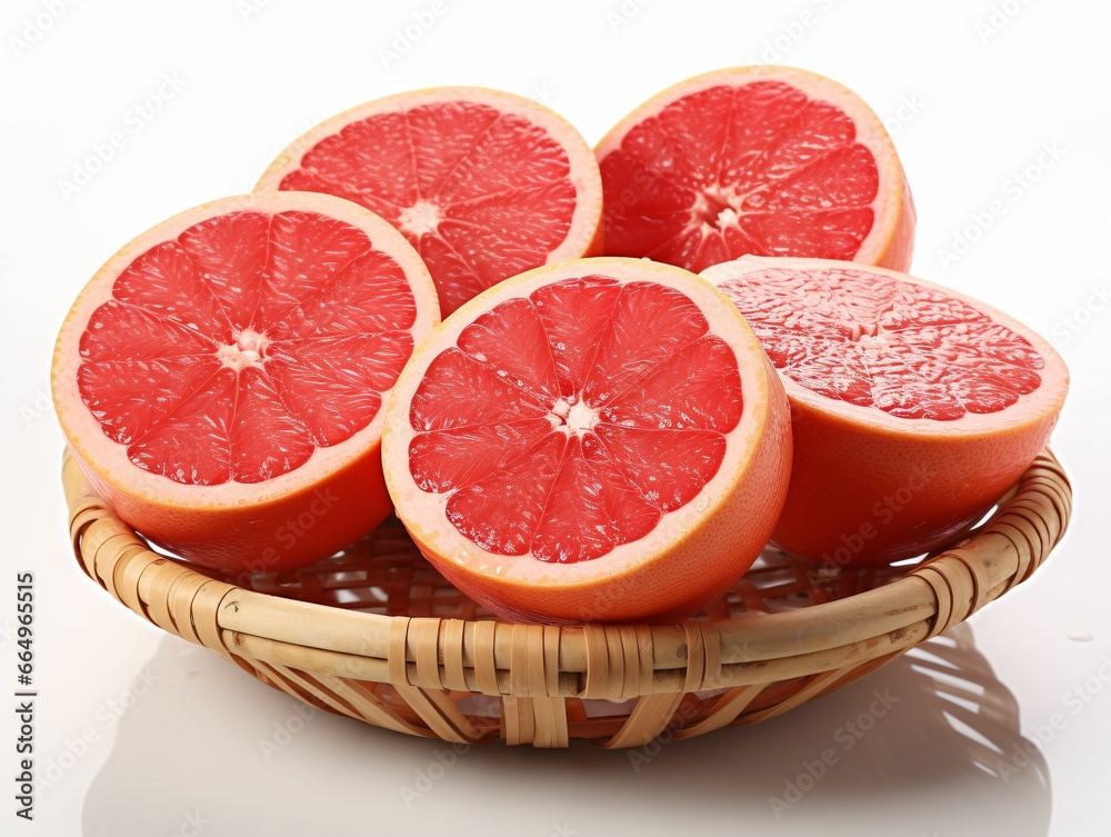 Sliced Fresh Grapefruits with Water Droplets. Pomelo Fruits Sliced Fresh Grapefruits with Water Droplets. Pomelo Fruits
