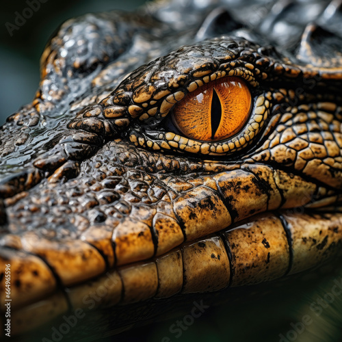 close up of a crocodile