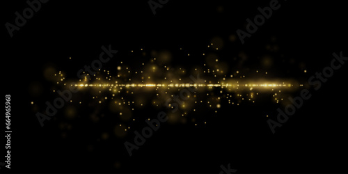 Beautiful light reflections. Glowing stripes on a dark background. Glowing abstract sparkling background.