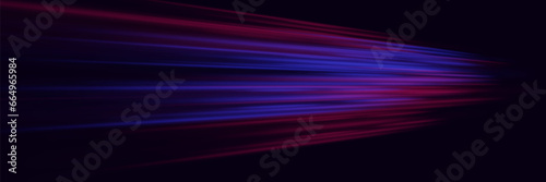 Abstract background of glowing lines. Neon lines. Laser beams. Futuristic technological style. Road vector illustration.