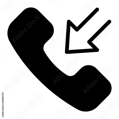 incoming call glyph icon