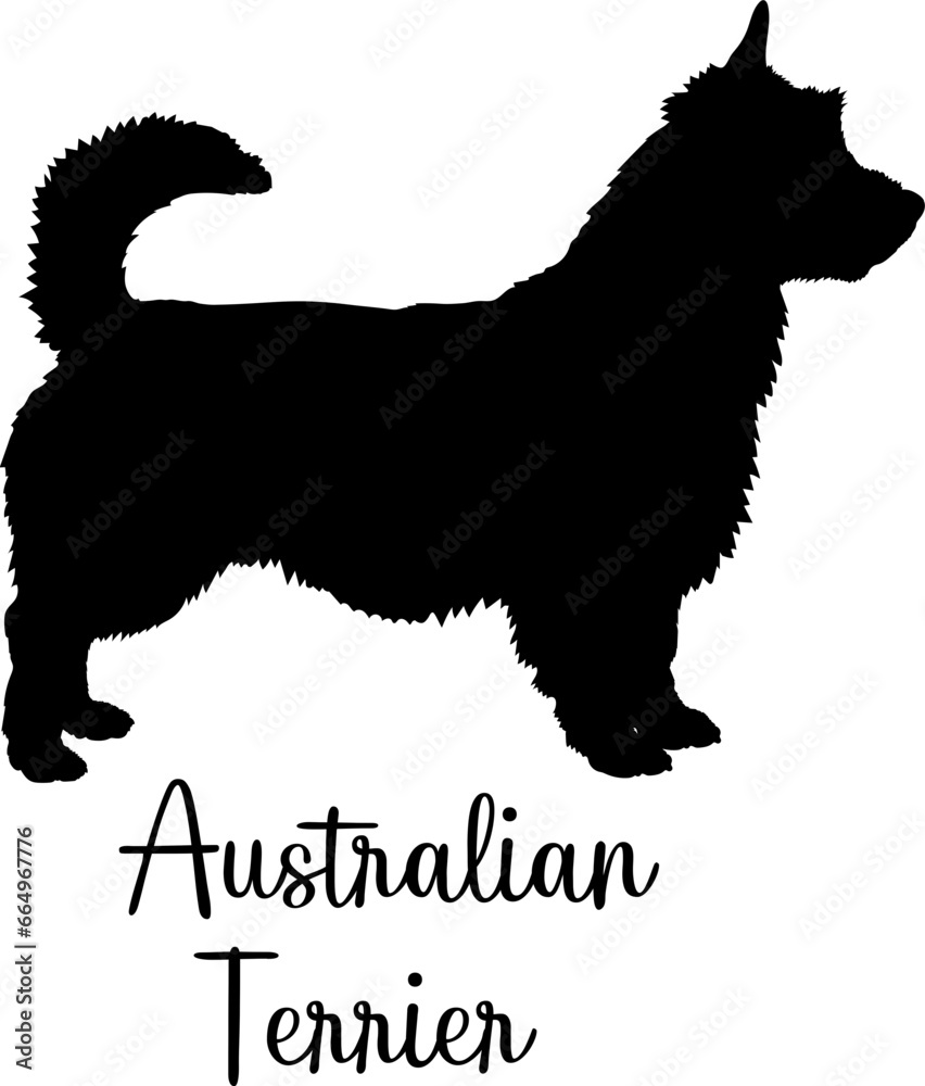 Australian Terrier dog silhouette dog breeds Animals Pet breeds silhouette

