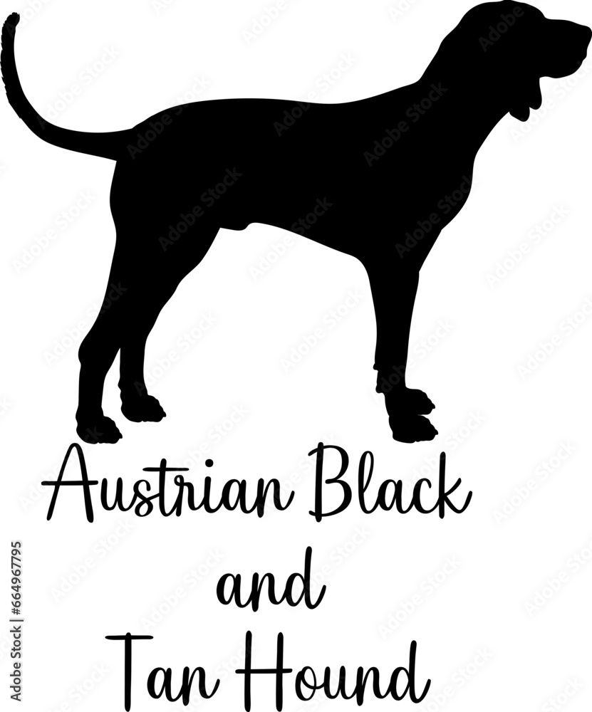 Austrian Black and Tan Hound dog silhouette dog breeds Animals Pet breeds silhouette
