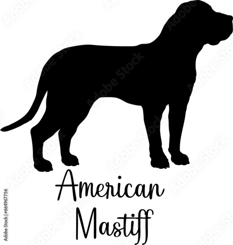 American Mastiff. dog silhouette dog breeds Animals Pet breeds silhouette
