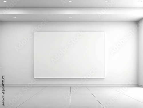 Wallpaper Mural 3D render blank white gallery wall frame mockup generative ai Torontodigital.ca