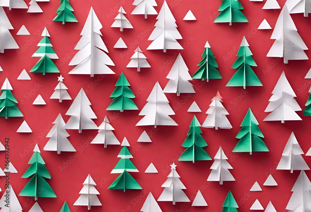 origami abstract Christmas tree 