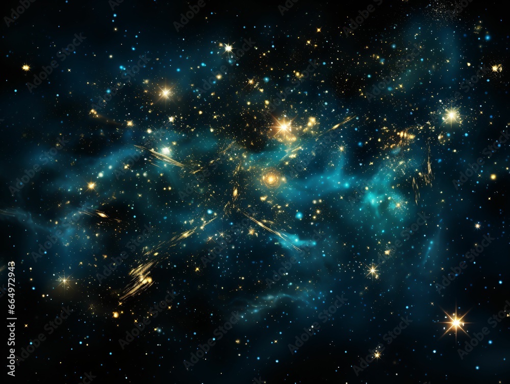 Starry Blue Night Sky. Universe Filled with Stars Starry Blue Night Sky. Universe Filled with Stars