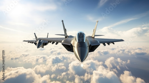 military aircraft fighters in the sky photo
