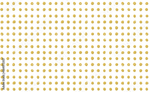 ラフな手描きドットの背景素材　金