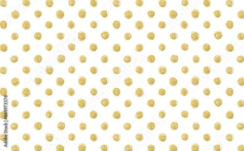 ラフな手描きドットの背景素材　金