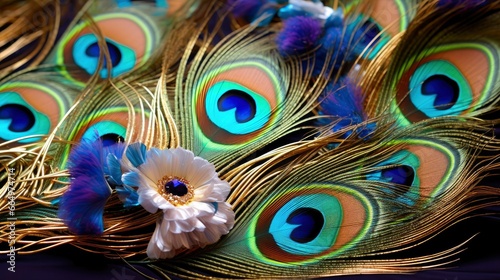 Beautiful florals peacock feather.