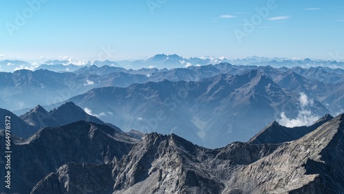 hochalmspitze summit panorama in hohe tauern © luciezr