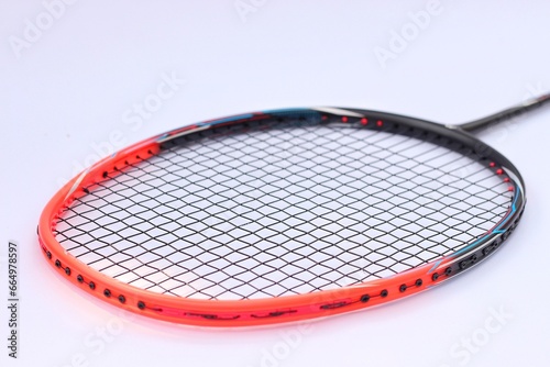 badminton rackets on white background. Copy space © mytour