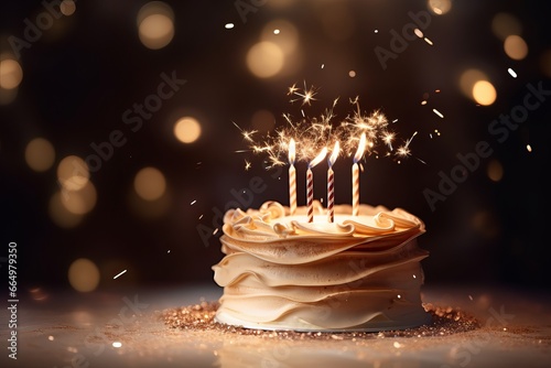 christmas cake with candles