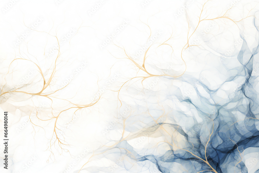 Fototapeta premium Fantasy abstract thin lines on white background composition
