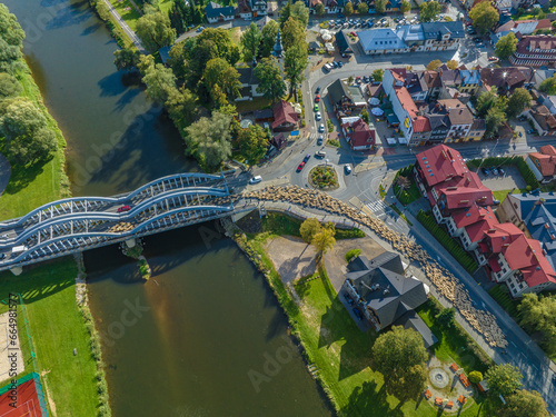 Redyk jesienny 2023 w Krościenku nad Dunajcem. Widok z góry. photo