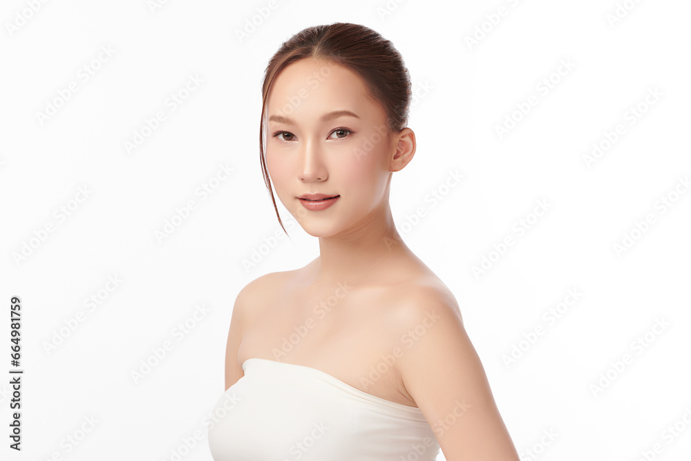 Beautiful young asian woman with clean fresh skin on white background, Face care, Facial treatment, Cosmetology, beauty and spa, Asian women portrait. Beautiful young asian woman with clean fresh skin on white background, Face care, Facial treatment, Cosmetology, beauty and spa, Asian women portrait.