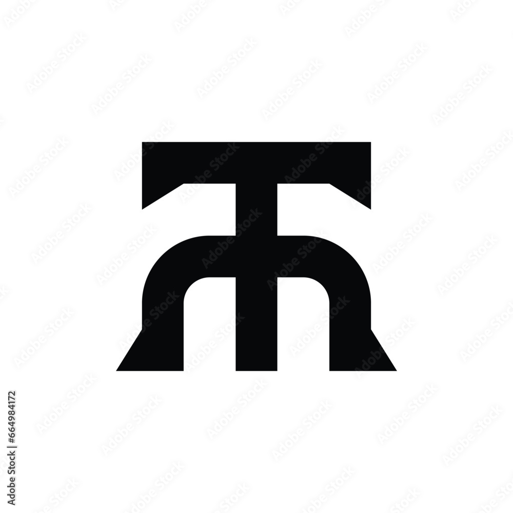 MT TM modern monogram letter initial based logo design MT TM modern monogram letter initial based logo design