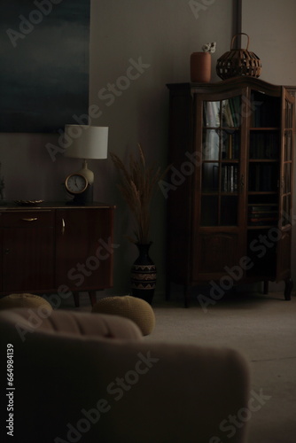 living room with fireplace