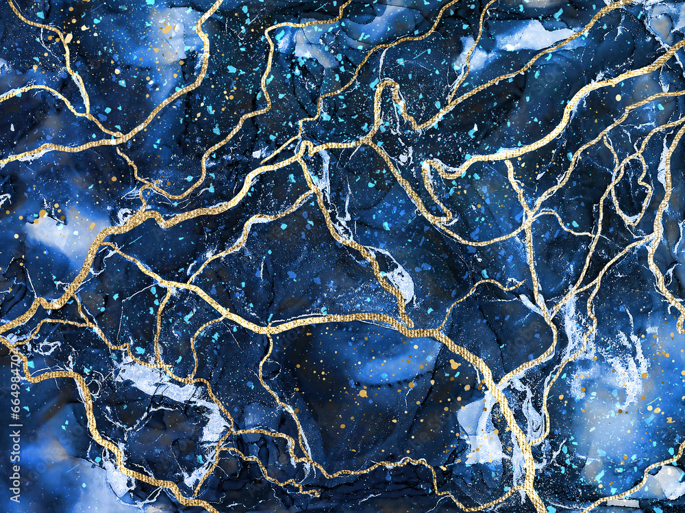 Blue marble and gold abstract background texture. Indigo, blue marbling with natural luxury style lines of marble and gold powder. Modern abstract luxury background design Blue marble and gold abstract background texture. Indigo, blue marbling with natural luxury style lines of marble and gold powder. Modern abstract luxury background design