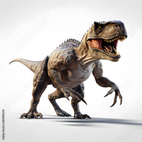 T-Rex dinosaur 3d isolated on dark