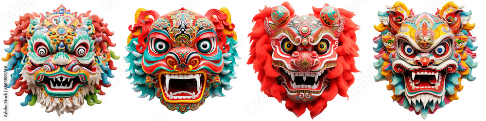 Mask for Celebration on white background, chinese new year and christmas concept
