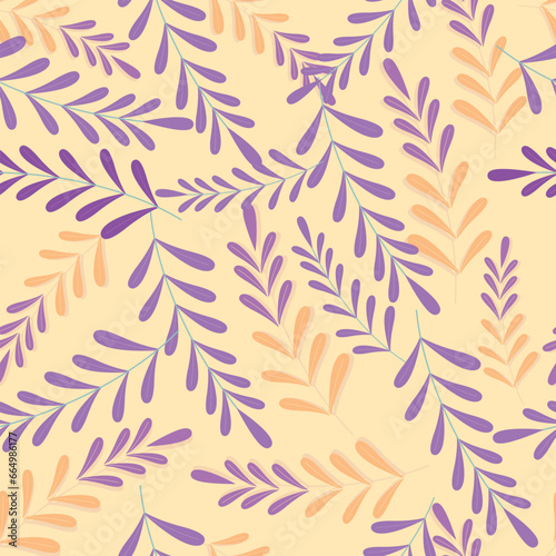 Seamless Autumn Flowers Pattern and Textile Material Art For Your Projects.