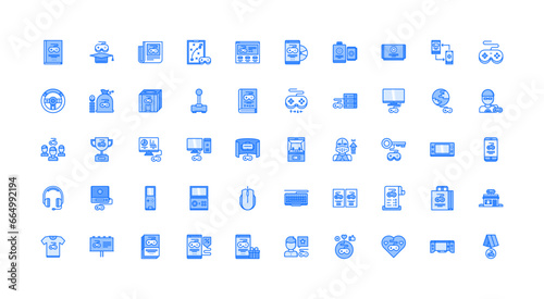 video game icon set
