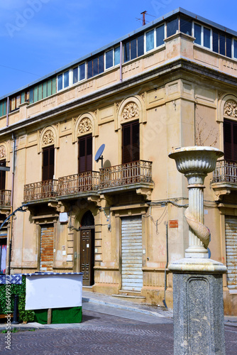 Details in the historic center of Seminara Reggio Calabria Italy photo