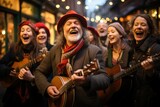 Jolly Vibes: Street Performers and Carolers at Christmas Market
