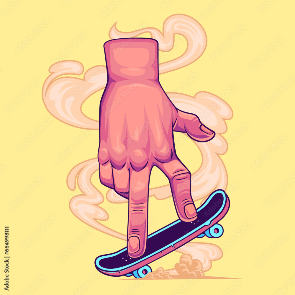 illustration of a skateboard