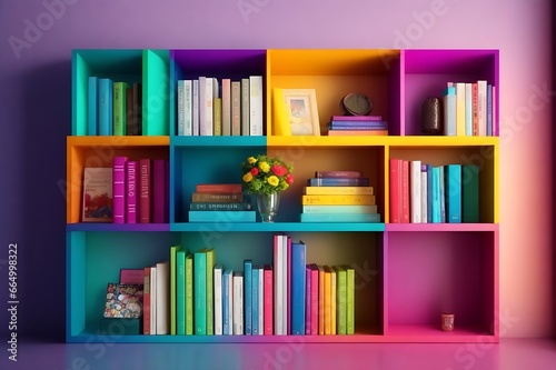 With "Colorful Display," your bookshelf becomes a canvas of literary and visual art, celebrating the beauty of color-coordinated book arrangements