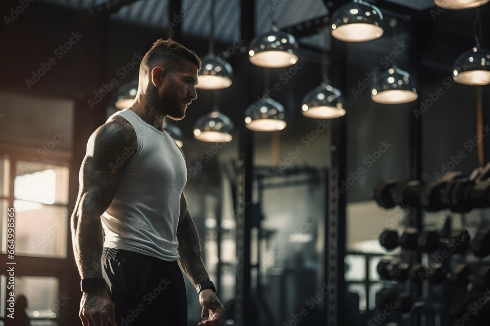 a man in the gym a man in the gym