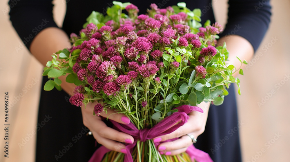An elegant microgreens bouquet, a unique and healthy gift idea for health-conscious friends or loved ones