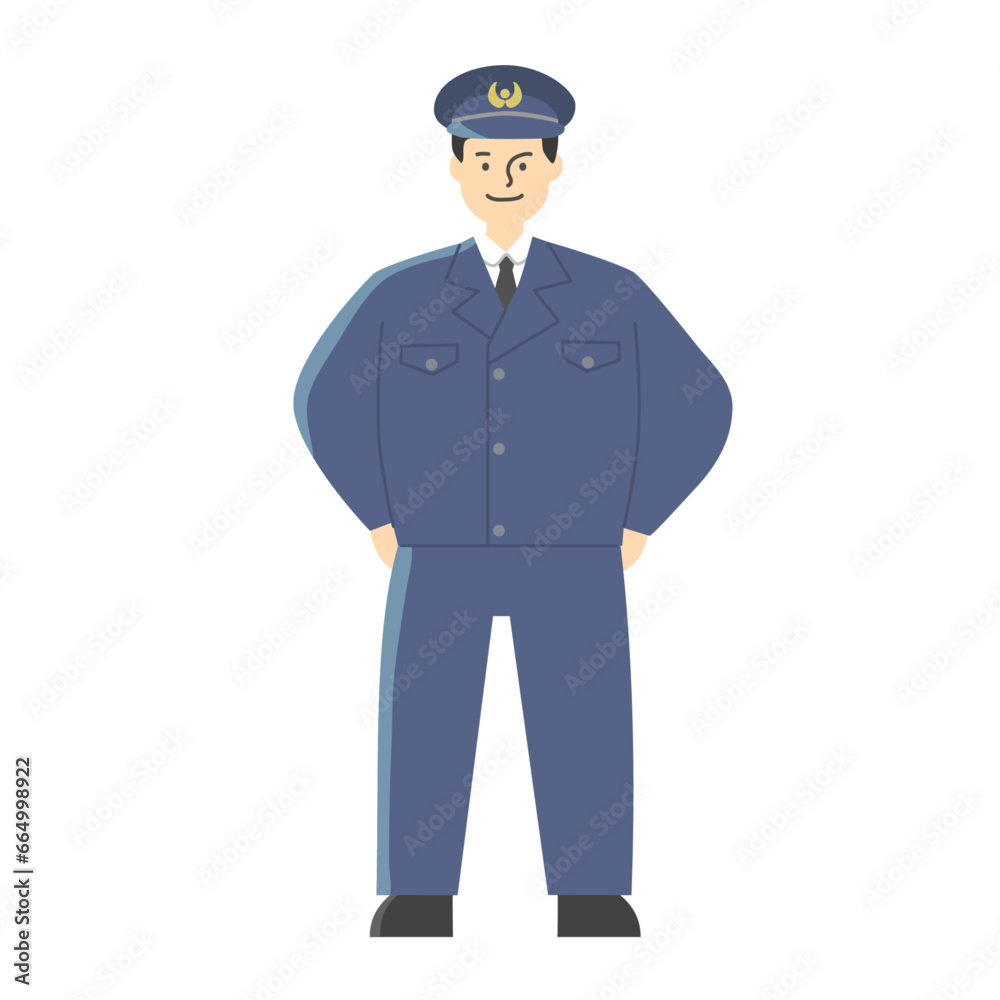 シンプルな警察官のイラスト