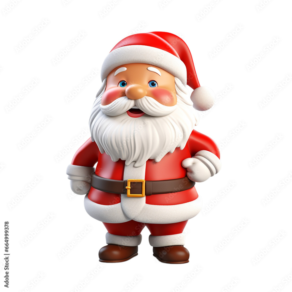 3d cute santa claus character 3d cute santa claus character