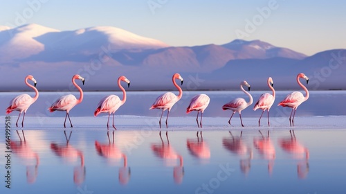 flamingo in the lake generated by AI