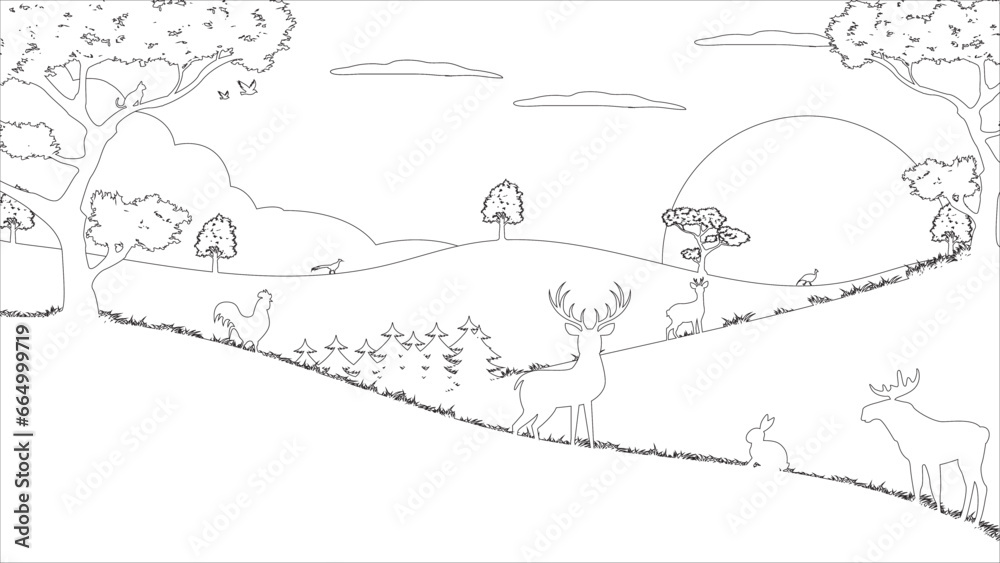 Fototapeta premium Coloring pages