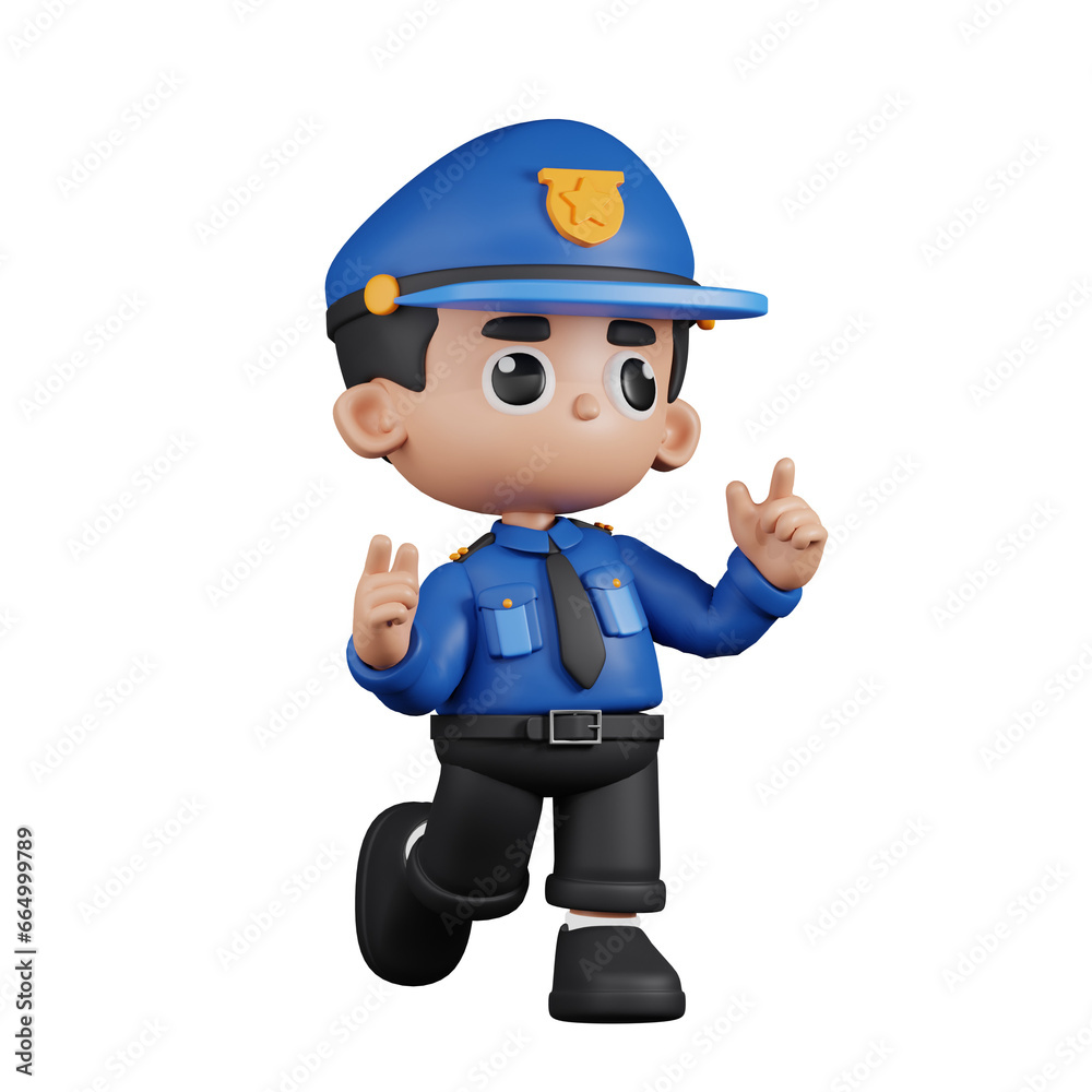 3d Character Policeman Feeling Happy Pose. 3d render isolated on transparent backdrop. 3d Character Policeman Feeling Happy Pose. 3d render isolated on transparent backdrop.