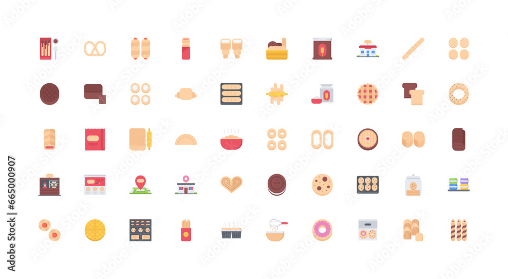 bakery icon set