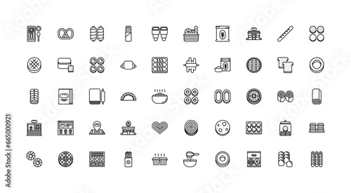 bakery icon set