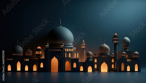 islamic mosque paper background