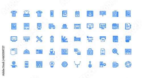 typography icon set
