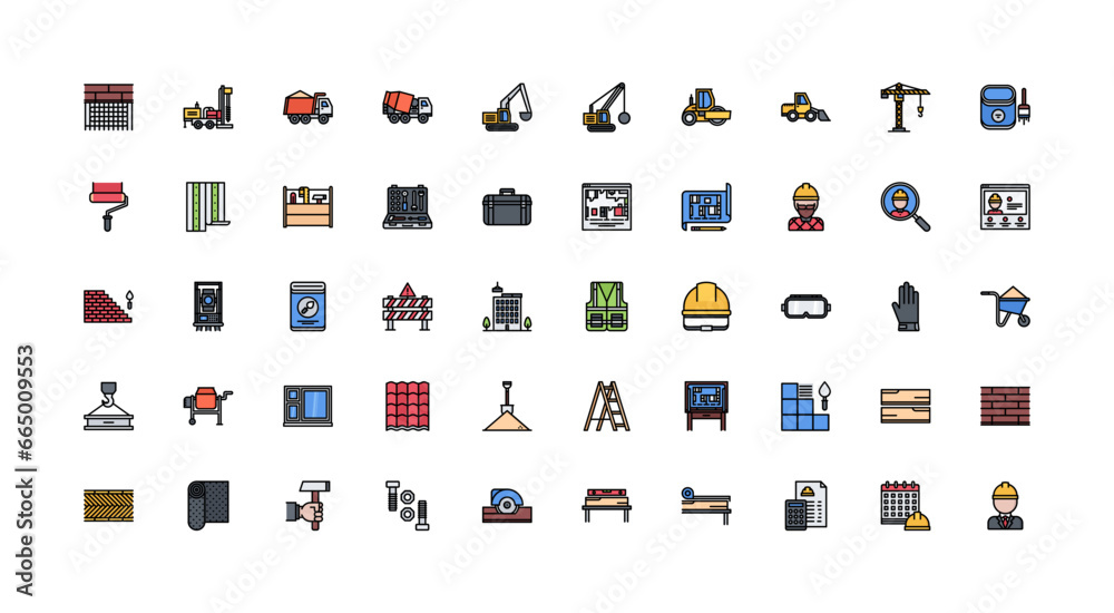 construction icon set construction icon set