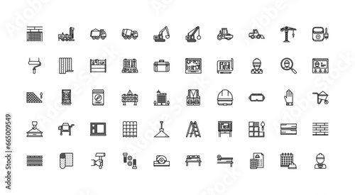 construction icon set