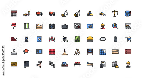 construction icon set